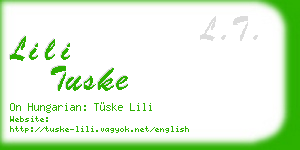 lili tuske business card