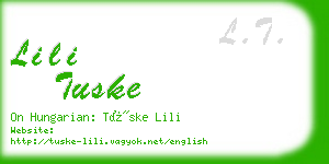 lili tuske business card